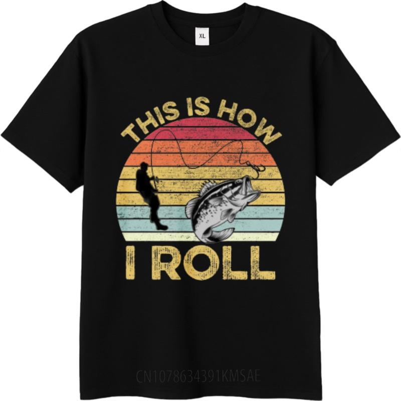 Breathable Tee Rock Women Crew Neck tshirt Streetwear This Is How I Roll Fishing Sunset Fashionable For him tops Essential Tee