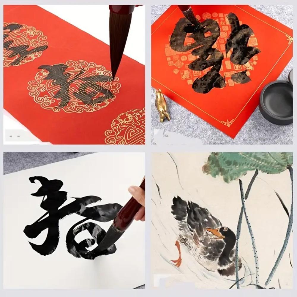 Hopper-shaped Woolen Hair Brush Pen Large Size Chinese Painting Brush Regular Seal Script