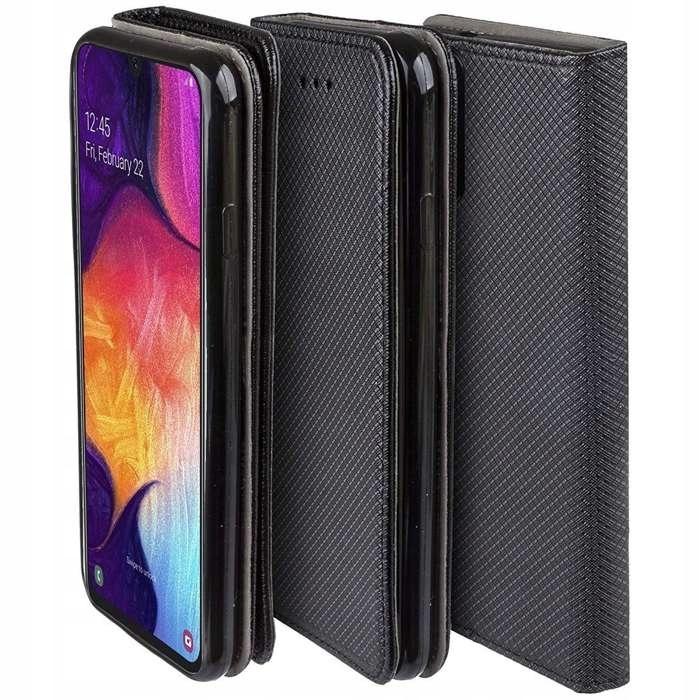 Case for SAMSUNG GALAXY J5 J500 CLOSED SMART MAGNET CASE BLACK + GLASS