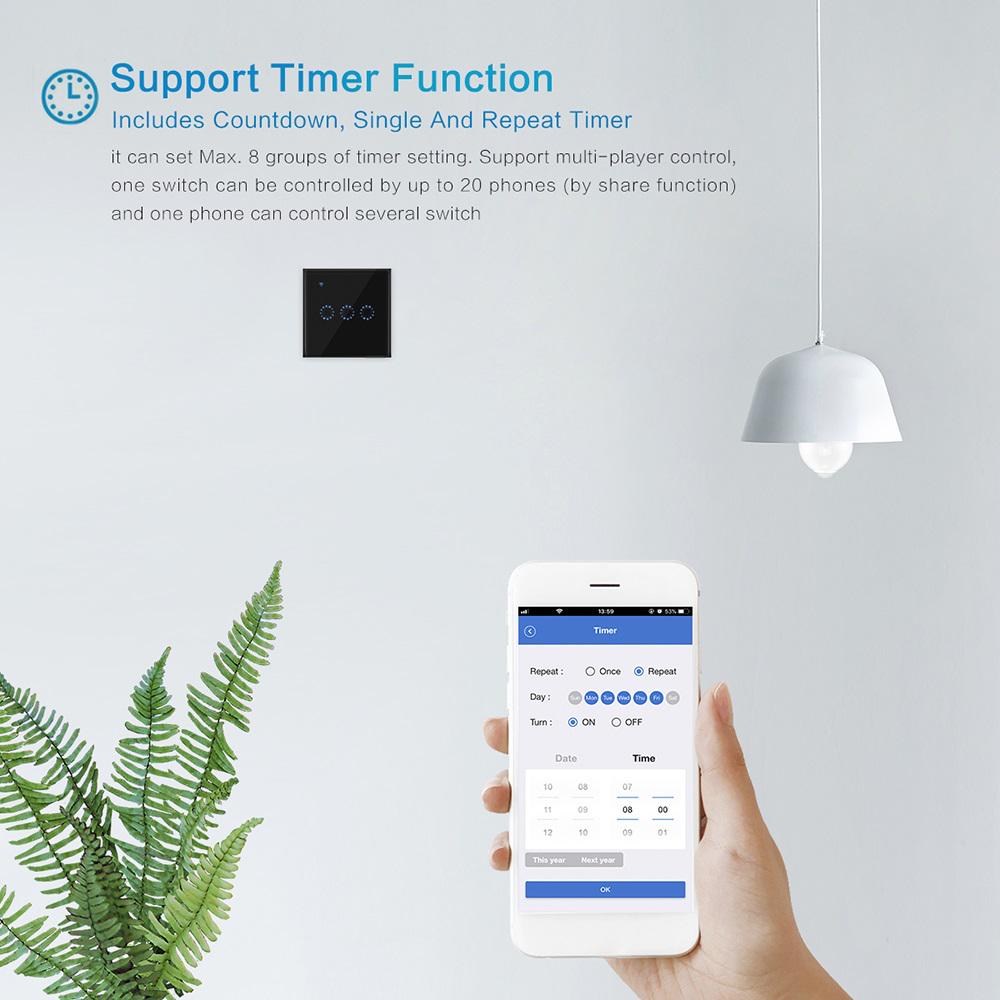 Беспроводные переключатели Wi-Fi выключатель света Smart Wall, совместимый с Alexa Echo Google Home Assistant