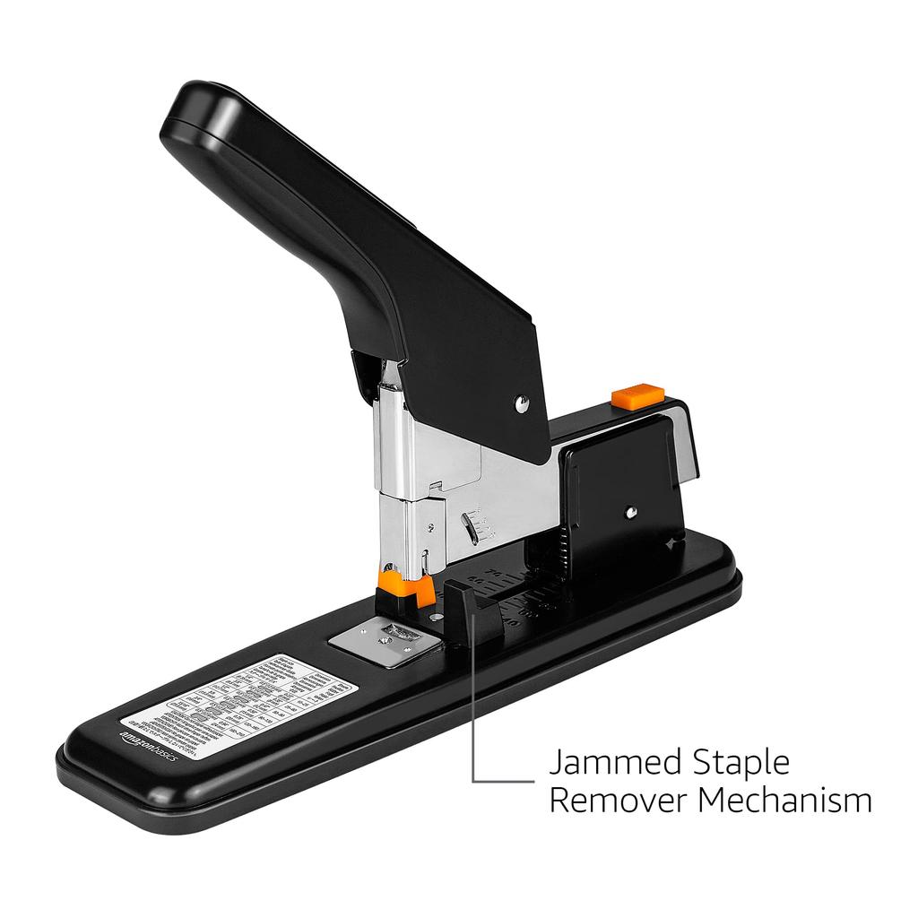 Amazon Basics Desktop Stapler, Large, Heavy-Duty, 210-Sheet Capacity, Black
