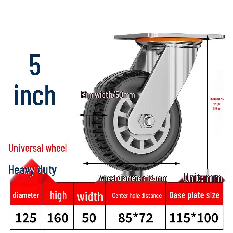 Tan Zu Heavy-Duty Rubber Caster Wheels