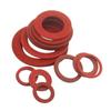 150Pcs Red Flat Washers 14 Sizes Insulation Washer with Plastic Box Flat Ring Washers