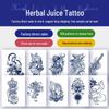 KT81-120 Herbal Floral Semi-Permanent Tattoo Sticker for Arm & Clavicle - Non-Reflective, Large Design