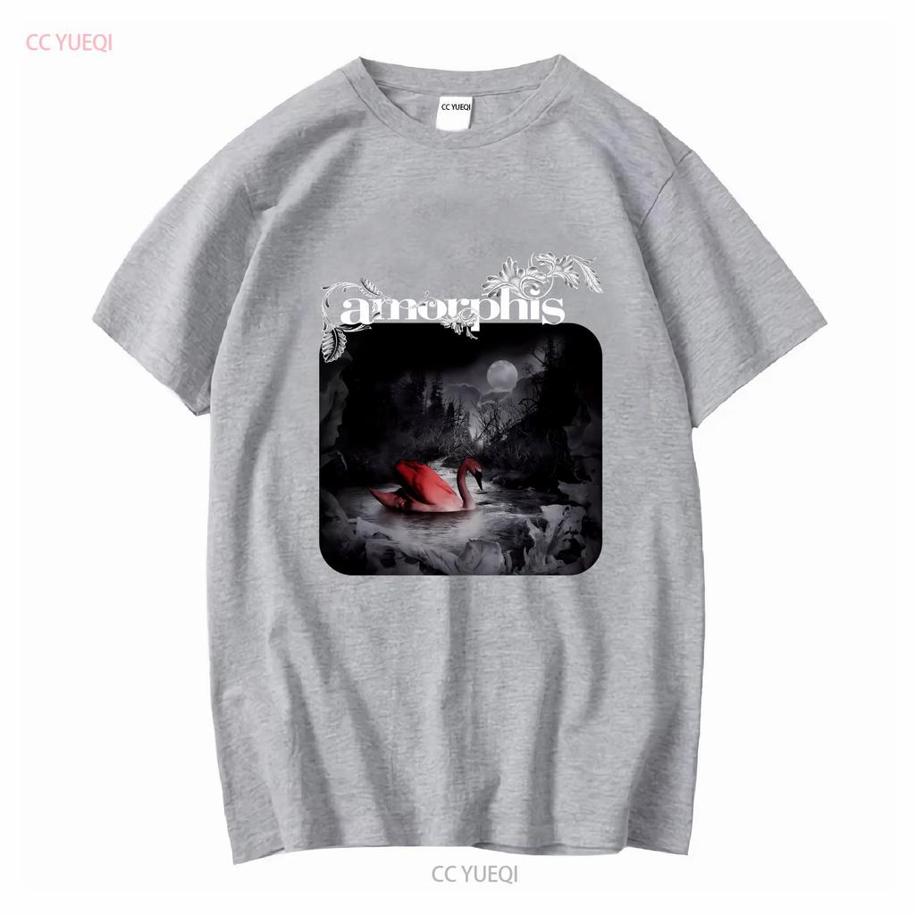 Amorphis Silent Waters T Shirt Black Cotton Unisex S To 2345xl Be597 Long Or Short Sleeves Vintage Washed Top For Everyday Wear