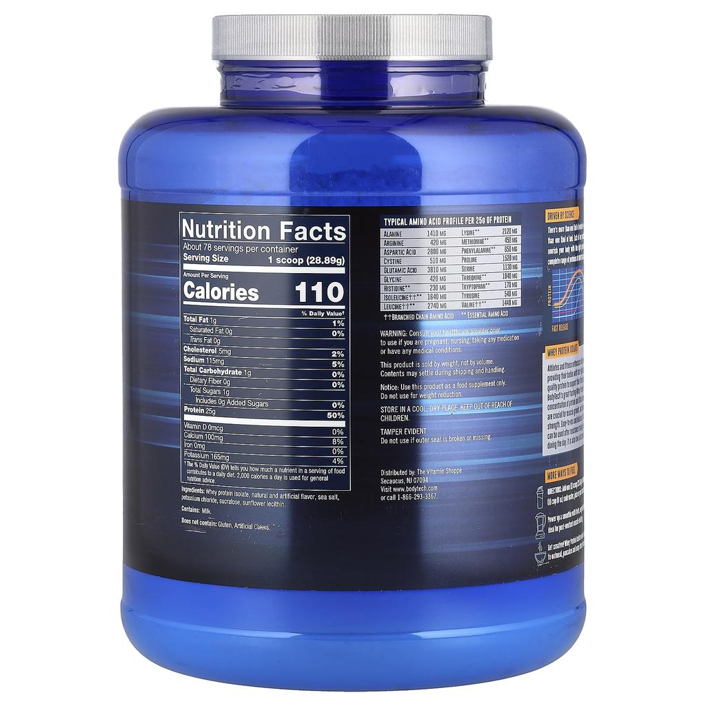 Whey Protein Isolate, French Vanilla, 2.27Kg(5Lbs)