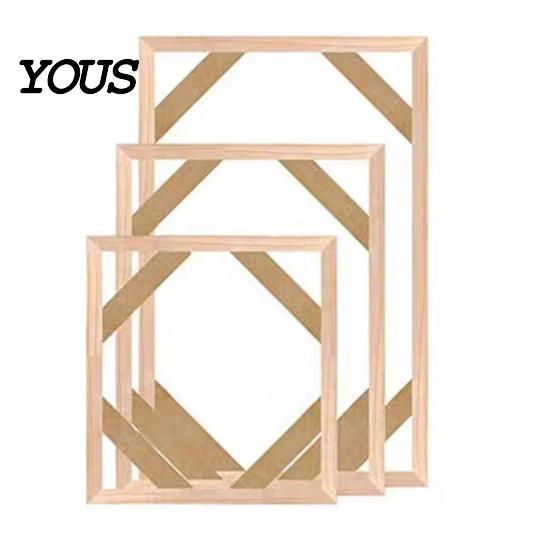 Painting Stretcher Frame Wood Frame, Easy to Install Wooden Strips DIY Self Assembly Kit, Stretched Bar Decorative Display Holder for Oil And Wall