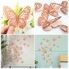 20 Pcs 2 Layers Wing Butterfly Wall Decor Self-Adhesive 3D Hollow Butterfly Stickers for Home Bedroom Cake Baby Shower Birthday Party