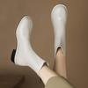Microfiber Autumn Winter Shoes Low Heels Size 43 Stretch Boots Back Preppy Style Street Wear Ankle Boots