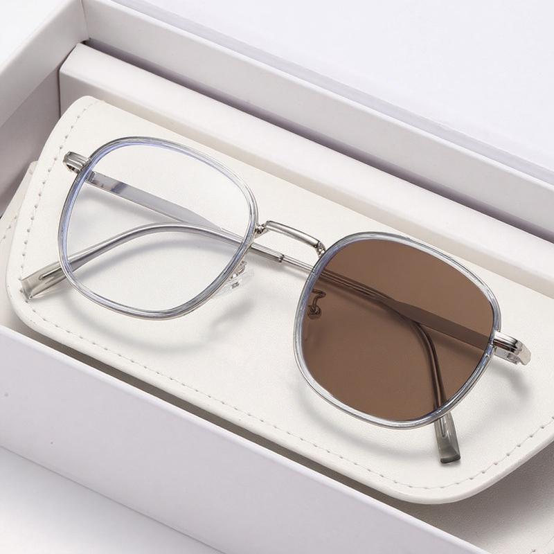 Новые ретро фотохромные очки для близорукости для женщин и мужчин, большая оправа, солнцезащитные очки с защитой от синего света и изменяющие цвет, с диоптриями от 0 до -4.0