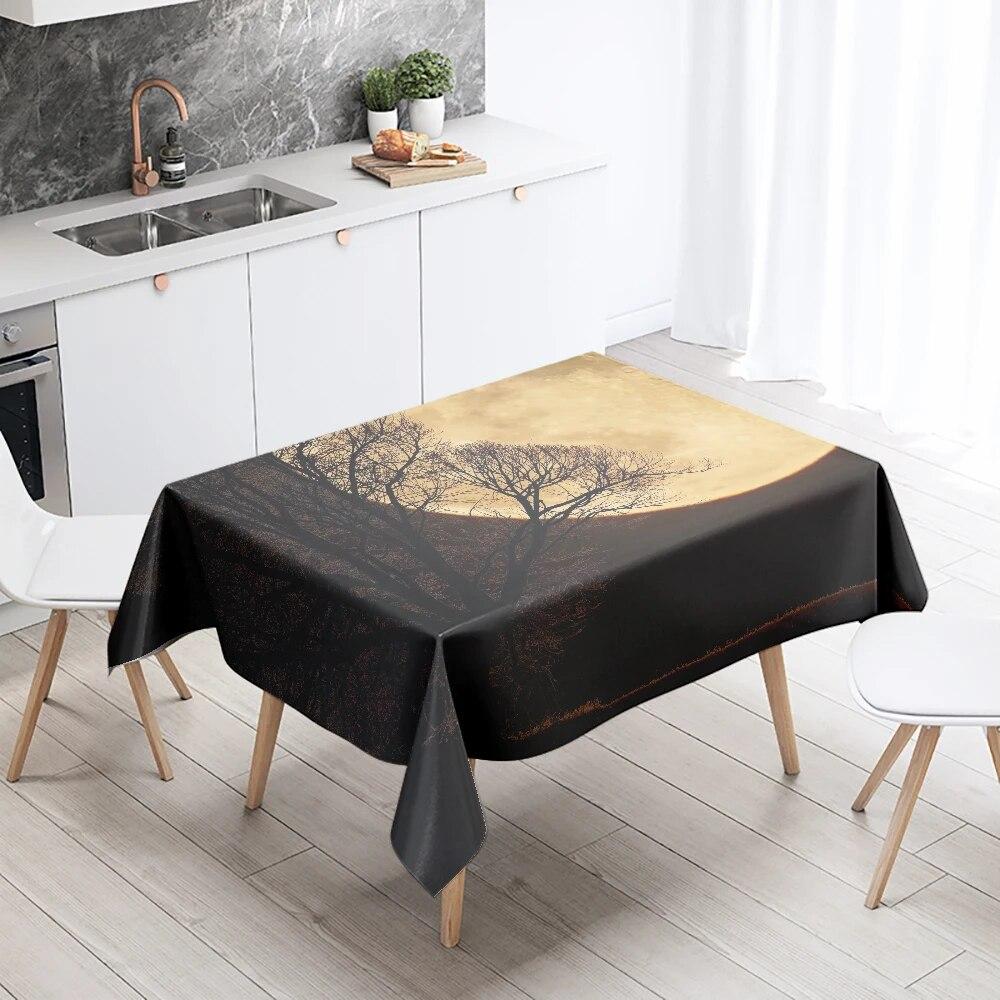 Скатерть «Звездное небо», домашний декор, устойчивая к пятнам, водонепроницаемая, украшение для стола, прямоугольная кухонная столешница для камина