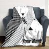 Name Custom Chicago White Sox Print Flannel Blanket High Quality Warm Comfortable Cover for All Seasons Perfect for Gifts Home Decor