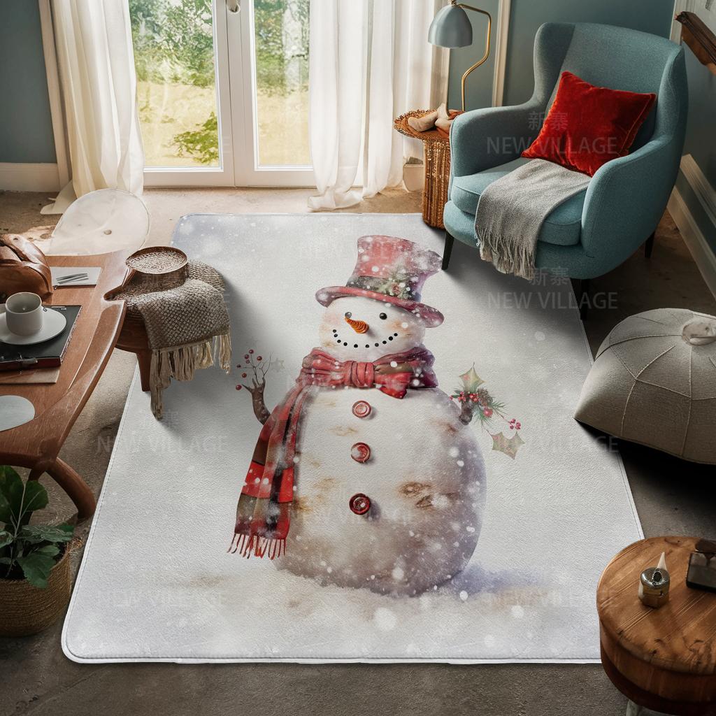 Ковер у входа в дом Домашний коврик у двери Гостиная Ванная Комната Ноги ванная комната Нескользящие коврики с водопоглощением для ванной Счастливого Рождества зима