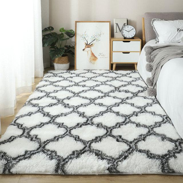 Розовый ковер для украшения комнаты, современный напольное покрытие для гостиной, коврики для зала, спальни, пушистый мягкий коврик для гостиной, волосатые нескользящие большие коврики