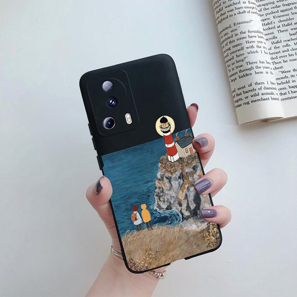 Чехол для Xiaomi 13 Lite 5G 2023 Роскошный силиконовый чехол для телефона с рисунком Черного Дракона для Xiaomi Mi 13 Lite 6.55'' Coque Capas 13Lite