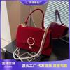 Red High-end Small Bag Women's Bag New Wedding Handbag Retro Chain Messenger Bride Bag