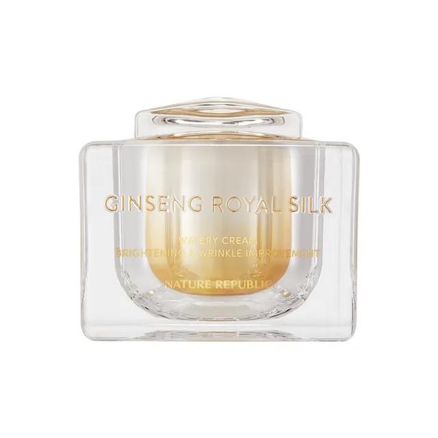 Nature Republic Ginseng Gold Silk Watery Cream 60 г - 6 лет корейского женьшеня, увлажняющий крем против старения кожи, уход за морщинами с сапонинами женьшеня