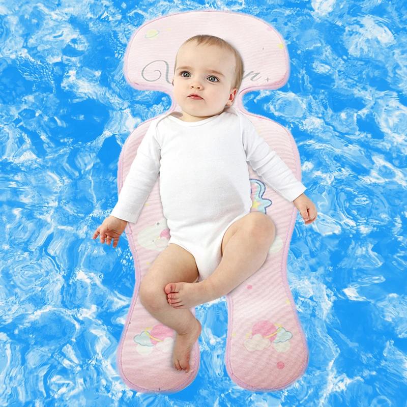 Летняя охлаждающая подкладка для коляски 3D воздушная сетка дышащий коврик подушка для сиденья детской коляски мягкий матрас аксессуары для подкладки коляски 33X70СМ