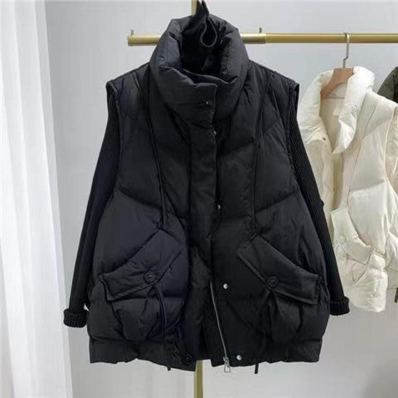 Европейский пуховый жилет из хлопка, женская зимняя новая одежда, интернет-знаменитости, модный тренд, жилет-стример, хлопковое пальто