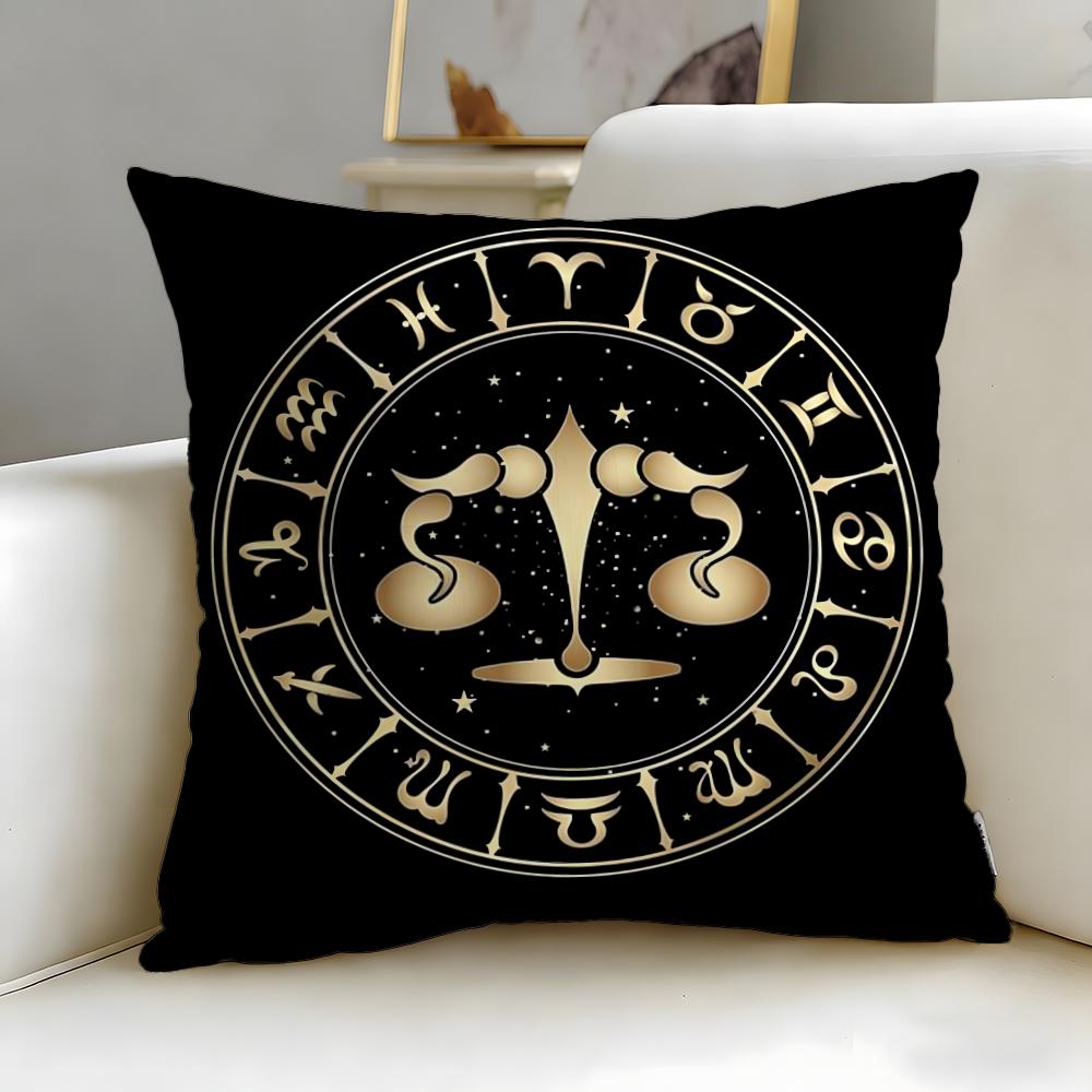 Классическая тема 'Двенадцать созвездий' Чехол на подушку Мягкий и легко стирающийся Наволочка – Универсальный для дивана, кровати, путешествий и офиса