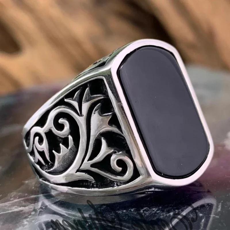 Мужское атмосферное кольцо с европейским и американским загадочным тотемным узором в стиле ретро