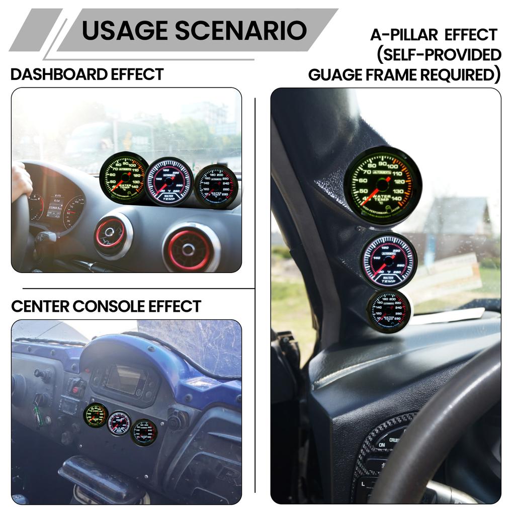 2" 52 мм датчик температуры воды 100-280℉ измеритель температуры воды светодиодная подсветка с датчиком 1/8" NPT для автомобиля лодки морского грузовика универсальный