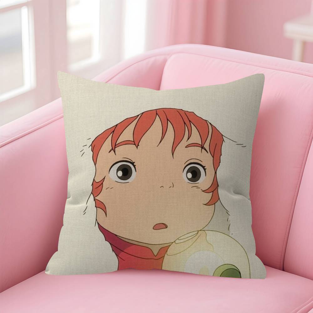 Cute Cartoon PPonyoS Pillowcase toon Gift Cushion Cover Bedroom Home Sofa Chair Seat Decor pillow case