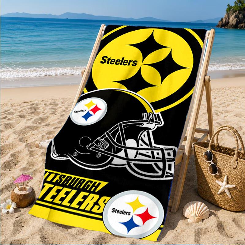 Pittsburgh Steelers Beach Towel, Quick-drying, Easy to Care for, Suitable for Both Fitness and Beach Vacations,Sports Essential