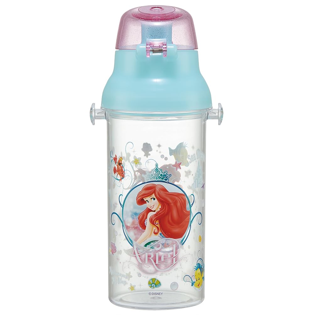 Skater Water Disney Ариэль Пластиковая прозрачная бутылка для Made in Bottle, 480 мл, 24, Детская, Япония, PSB5TR-A