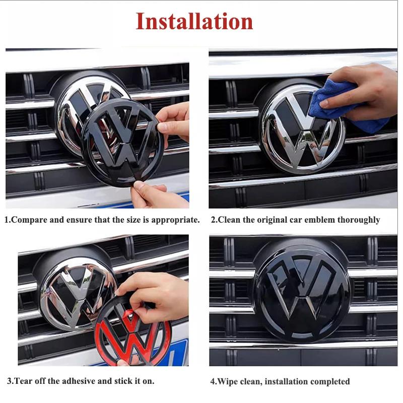2pcs ABS Car Front Grill Emblem Rear Trunk Badge Logo for Volkswagen VW Golf 5 6 7 7.5 8 MK5 MK6 MK7 MK8 Polo Passat B8 Sticker zh7