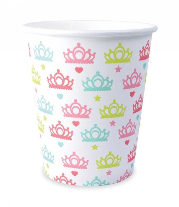 8 gobelets cartonnés 25 cl - Princesse