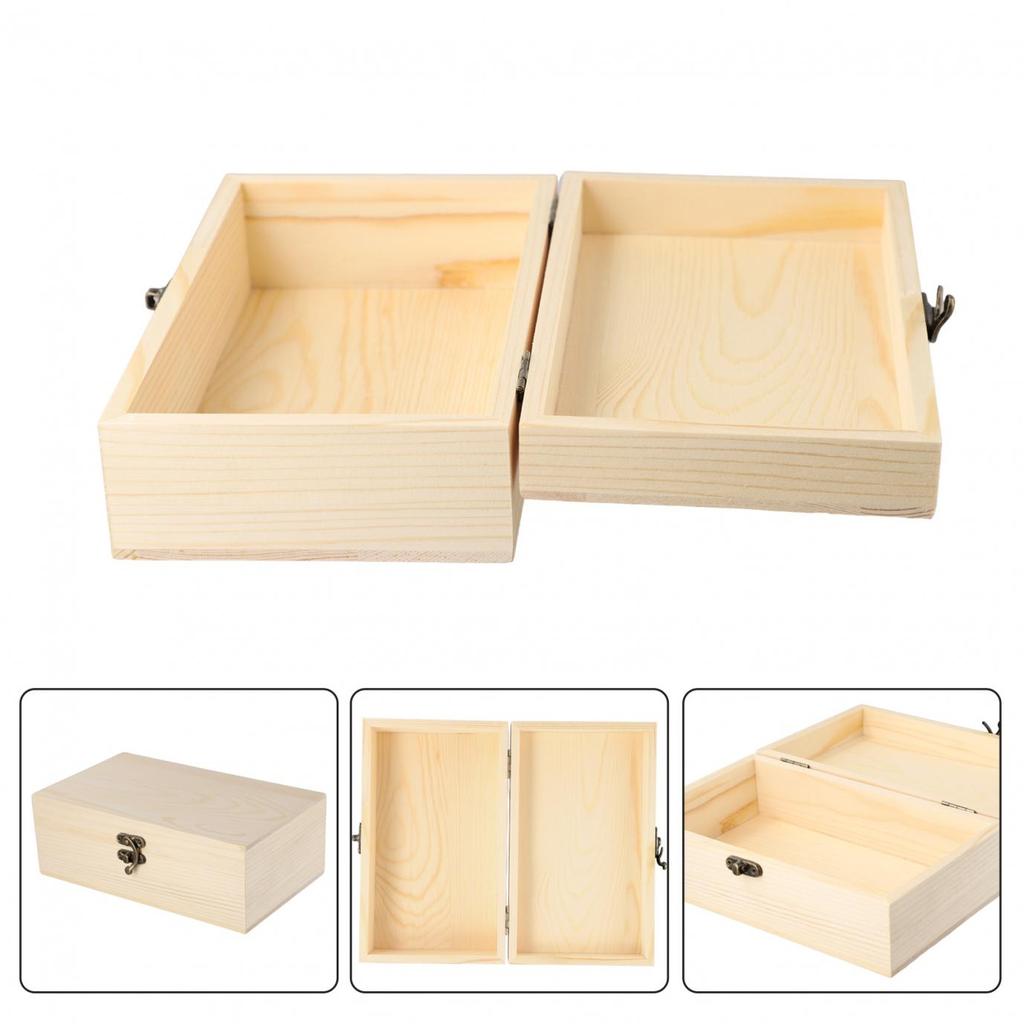 Wooden Storage Box Storage Wooden Box 1PC Craft Projects