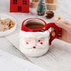 Рождественская 3D керамическая кружка Санта 530 мл Праздничная чашка для кофе и чая Рождественский подарок для дома, офиса, праздничного декора