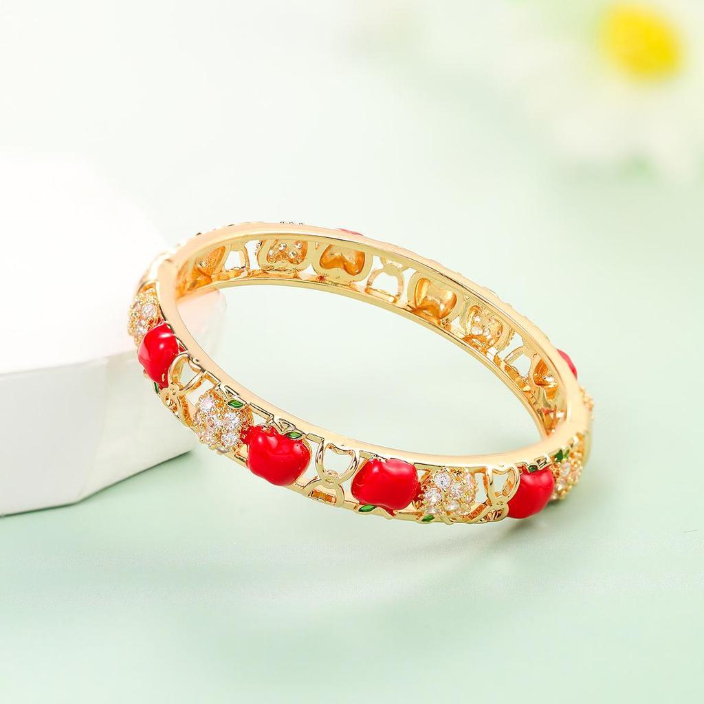 Widney Beijing Cloisonné Children's Open Diamond Bracelet - National Style Gift