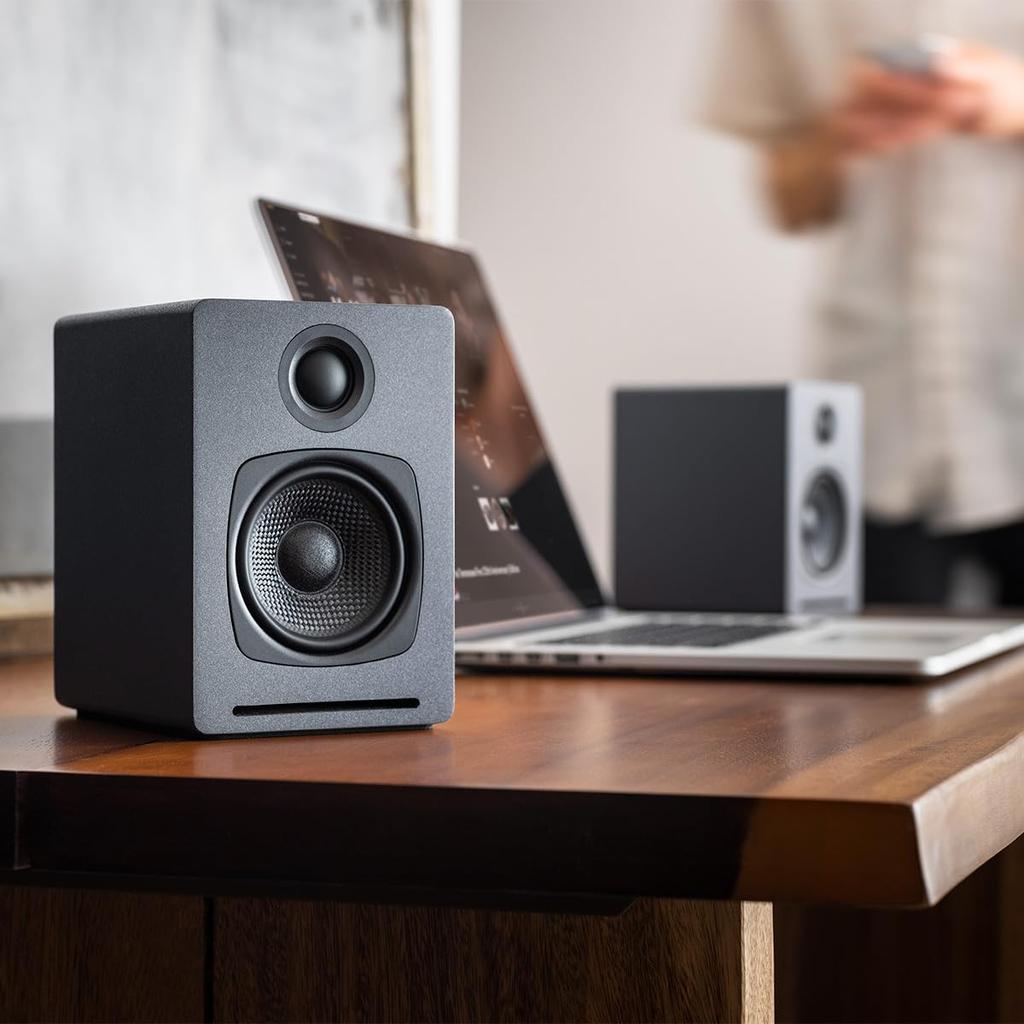 A1 Wireless Powered Speaker L Bluetooth aptX 16bit DAC Amplifier L AUX Subwoofer Connection []Audioengine Compatible, Built-in Wired/wireless