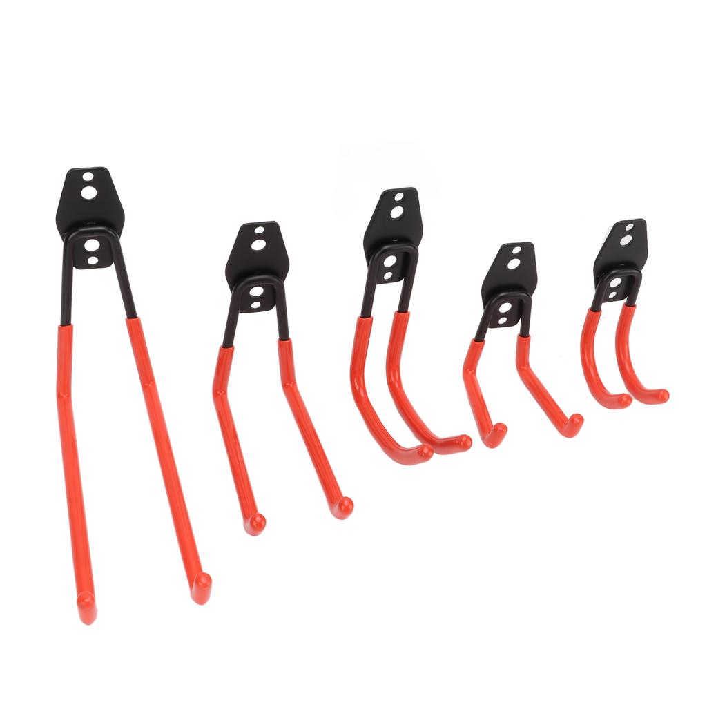 5Pcs Set 40kg Garage Storage Double Hooks Heavy Duty Wall Mount Bicycle Holder Hanger for RV Basement Chair Ladder