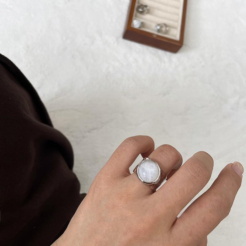 «Корейское регулируемое женское кольцо из стерлингового серебра 925 пробы – не выцветает, легкая роскошь, высококачественный, универсальный дизайн»