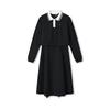 Белое Удобное Универсальное Платье в Литературном Стиле Съемное Двухпредметное с Длинным Рукавом Женские Платья F11W533310F-BK