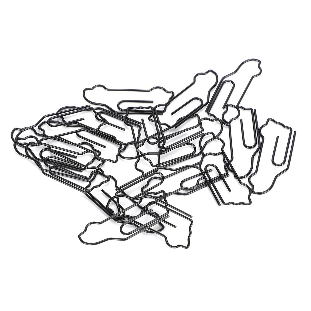 30 шт. ассорти из скрепок в форме автомобиля, принадлежности для творчества, моделирования металла, украшения, черный цвет