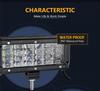 6.5" 72W Quad Row Light Bar LED Flood Work Light Flood Light for Truck Car ATV