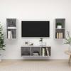 VidaXL TV Stand Set 3 Pcs, Concrete Grey Chipboard