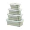 4pcs Large Capacity Silicone Lunch Box Rectangular Fresh Keeping Box Foldable Lunch Box  Picnic