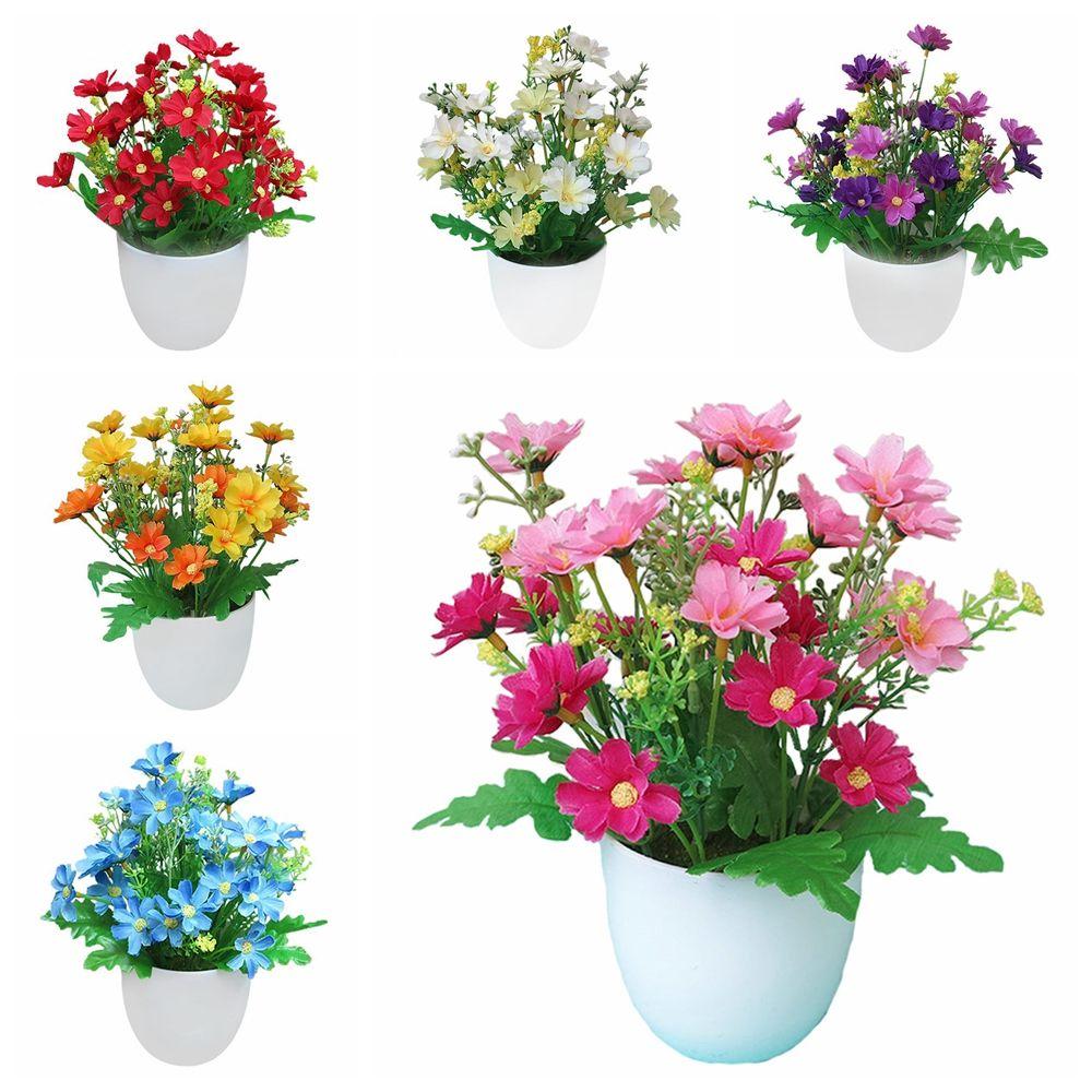 Party Supply Ornaments Silk Chrysanthemum Artificial Plants Flowers Potted Simulation Bonsai