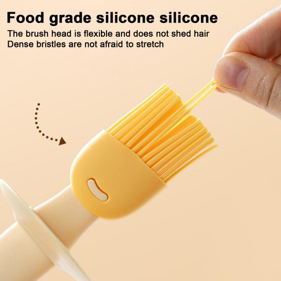 Щетка для бутылок с маслом 2 в 1, силиконовая термостойкая щетка с прозрачным многоразовым контейнером для масла, соевого соуса