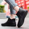 Rain Shoes Women's Short Tube Velvet Adult 2025 Foreign Gas Rubber Shoes Water Boots Non-slip Medium Tube Fashion Water Shoes Rain Boots