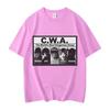 CWA Самая опасная группа в мире Смешной мем про кота Графические футболки Мода Винтаж Футболка с коротким рукавом Унисекс Хлопковые футболки