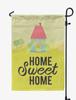 Tan Home Sweet Home Garden Summer 12.5""x18"" Double Sided Flags Campsite Flag