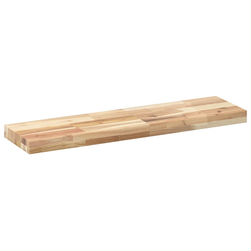 Floating Shelf 80 x 20 x 4 cm Solid Acacia Wood Untreated
