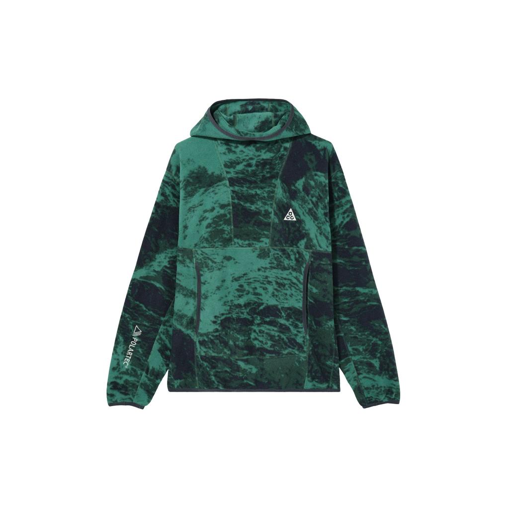 Nike ACG Wolf Tree Графическая толстовка с капюшоном для мужчин с длинным рукавом Мужские топы прибрежно-синего цвета FN2454-361