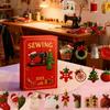 Sewing Calendar Advent 2D Flat Sewing Accessories 2025 Christmas Countdown Calendar for Kids for Adults Living Room Bedroom